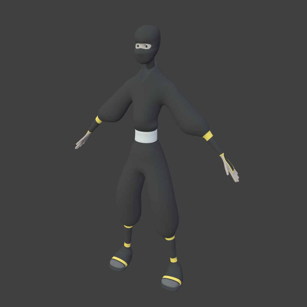 Ninja Low Poly  RIGGED preview image 1